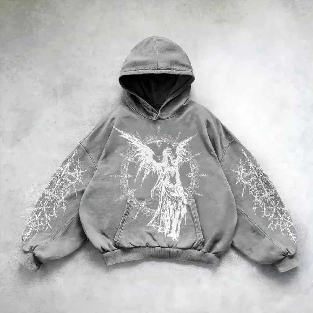 Hip Hop Y2K Printed Hoodie